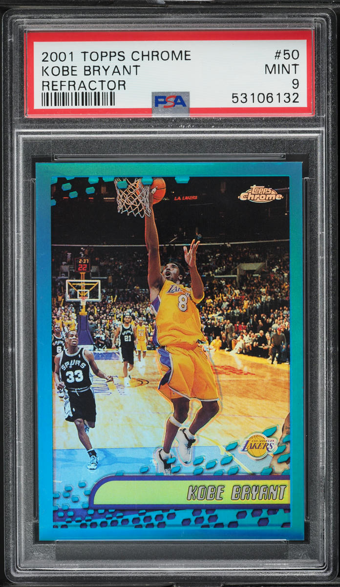 2001 Topps Chrome Refractor Kobe Bryant #50 PSA 9 MINT