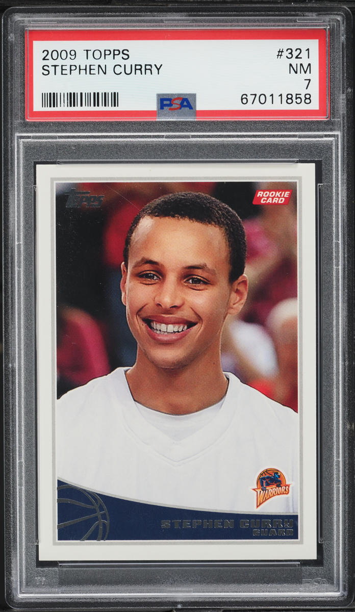 2009 Topps Basketball Stephen Curry ROOKIE #321 PSA 7 NRMT