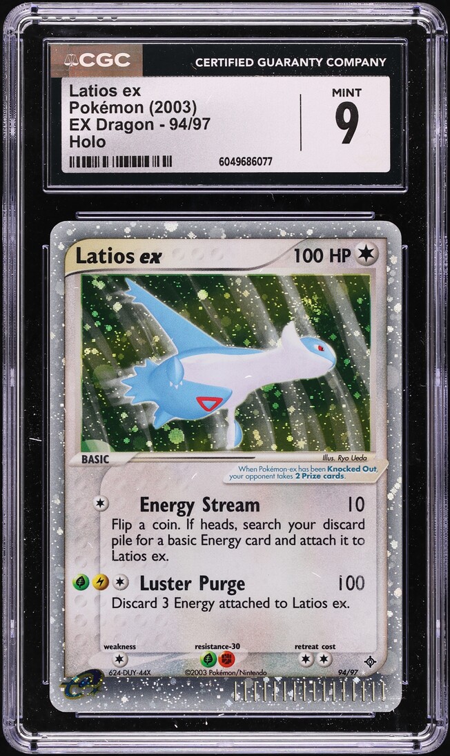 2003 Pokemon EX Dragon Holo Latios ex #94 CGC 9 MINT