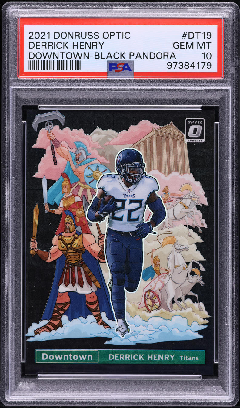 2021 Donruss Optic Downtown Black Pandora Derrick Henry /25 #DT-19 PSA 10 GEM