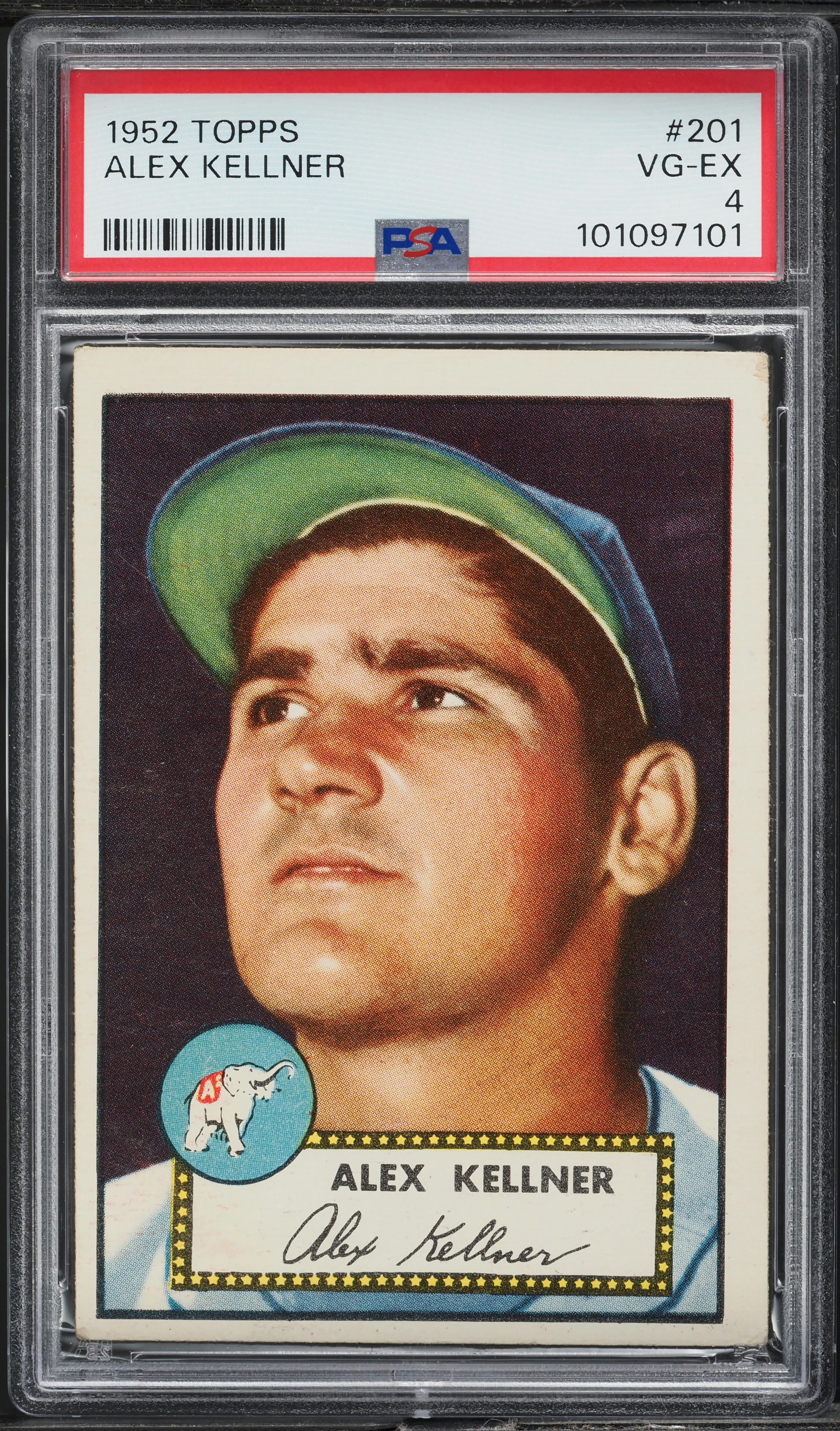 1952 Topps Alex Kellner #201 PSA 4 VGEX