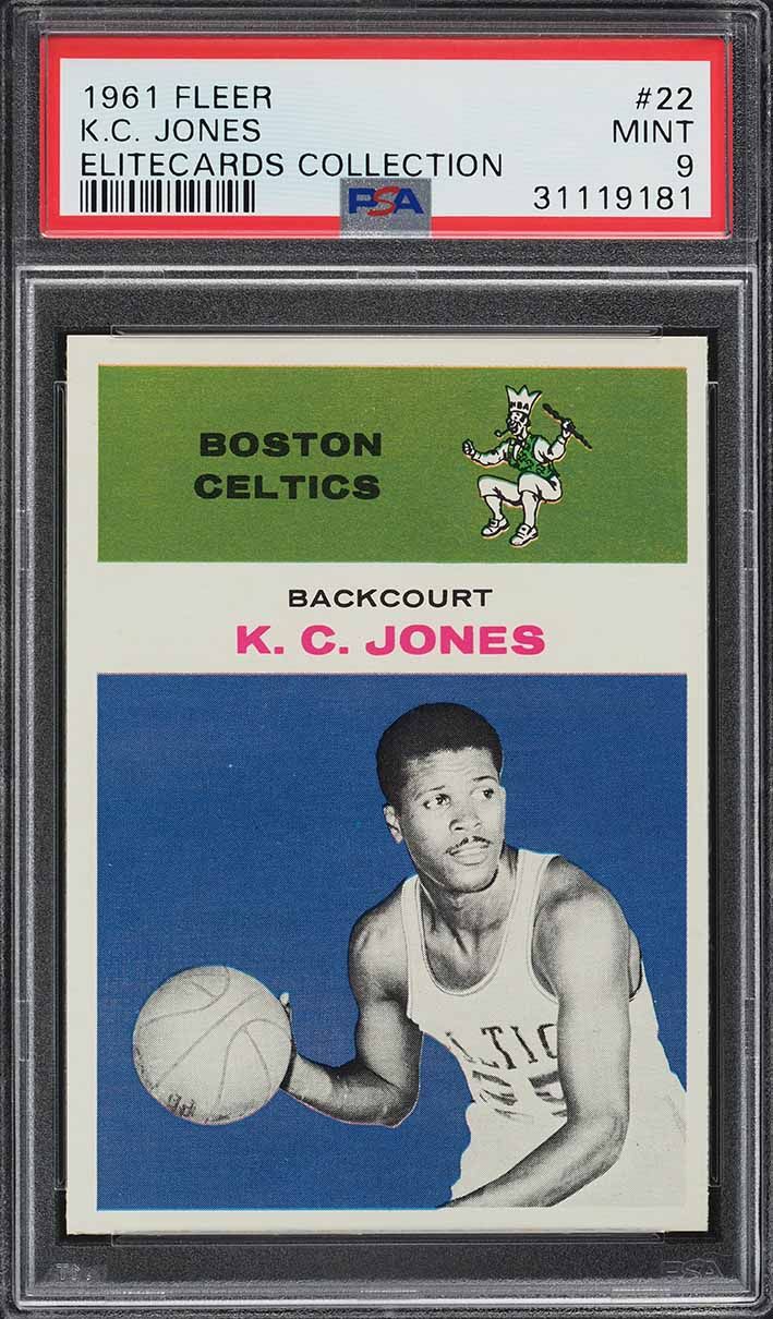 1961 Fleer Basketball K.C. Jones ROOKIE #22 PSA 9 MINT