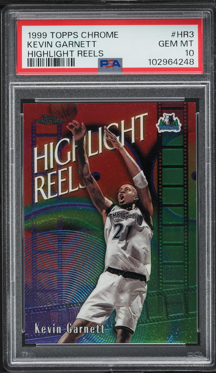 1999 Topps Chrome Highlight Reels Kevin Garnett #HR3 PSA 10 GEM MINT