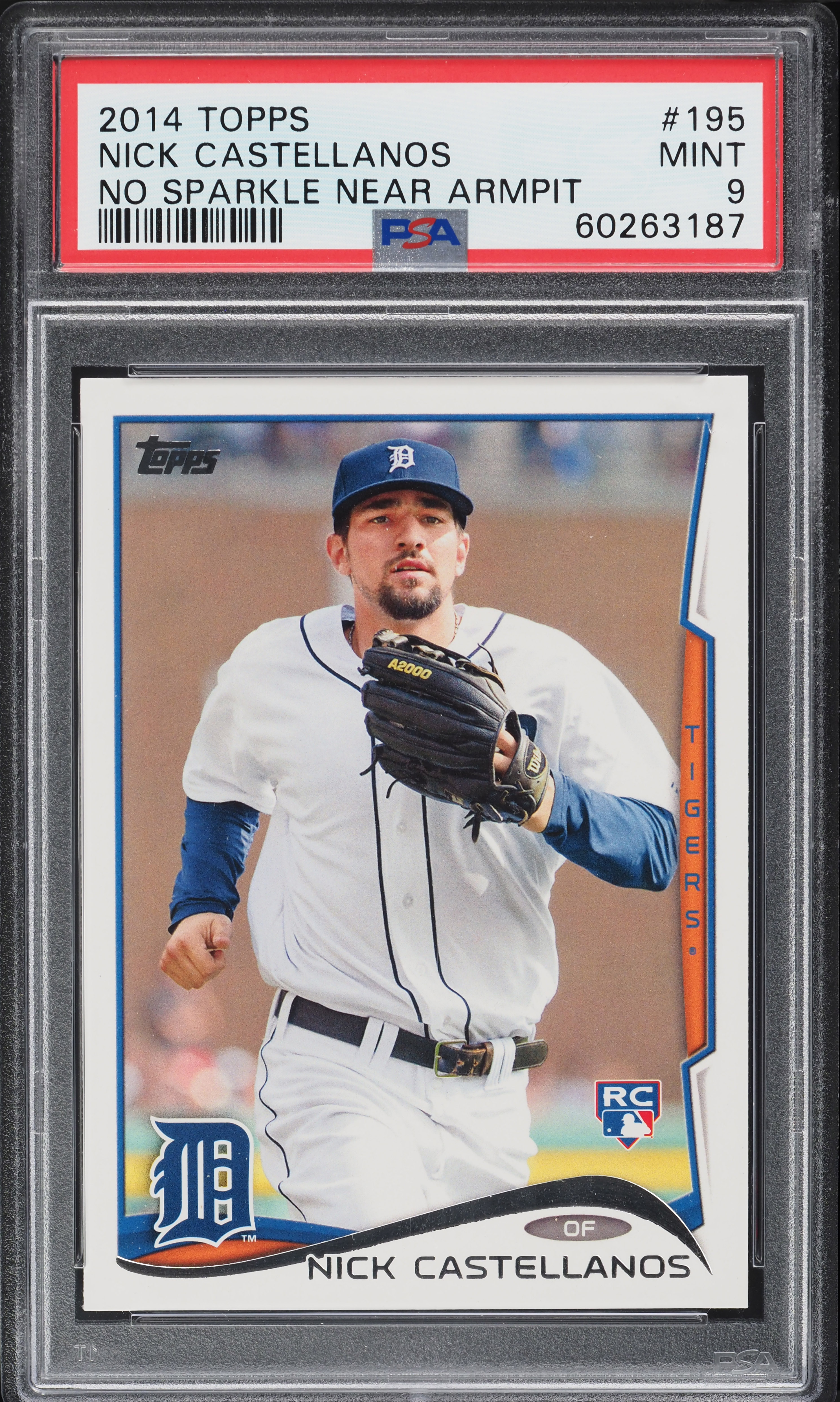 2014 Topps Nick Castellanos ROOKIE #195 PSA 9 MINT