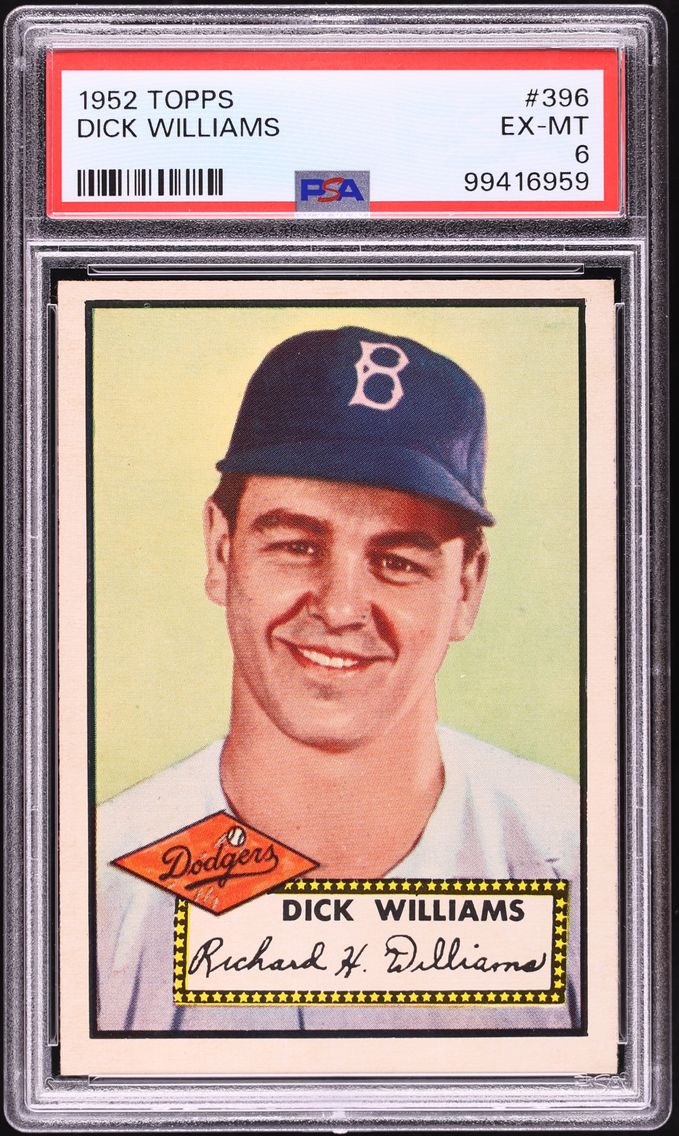 1952 Topps Dick Williams #396 PSA 6 EXMT