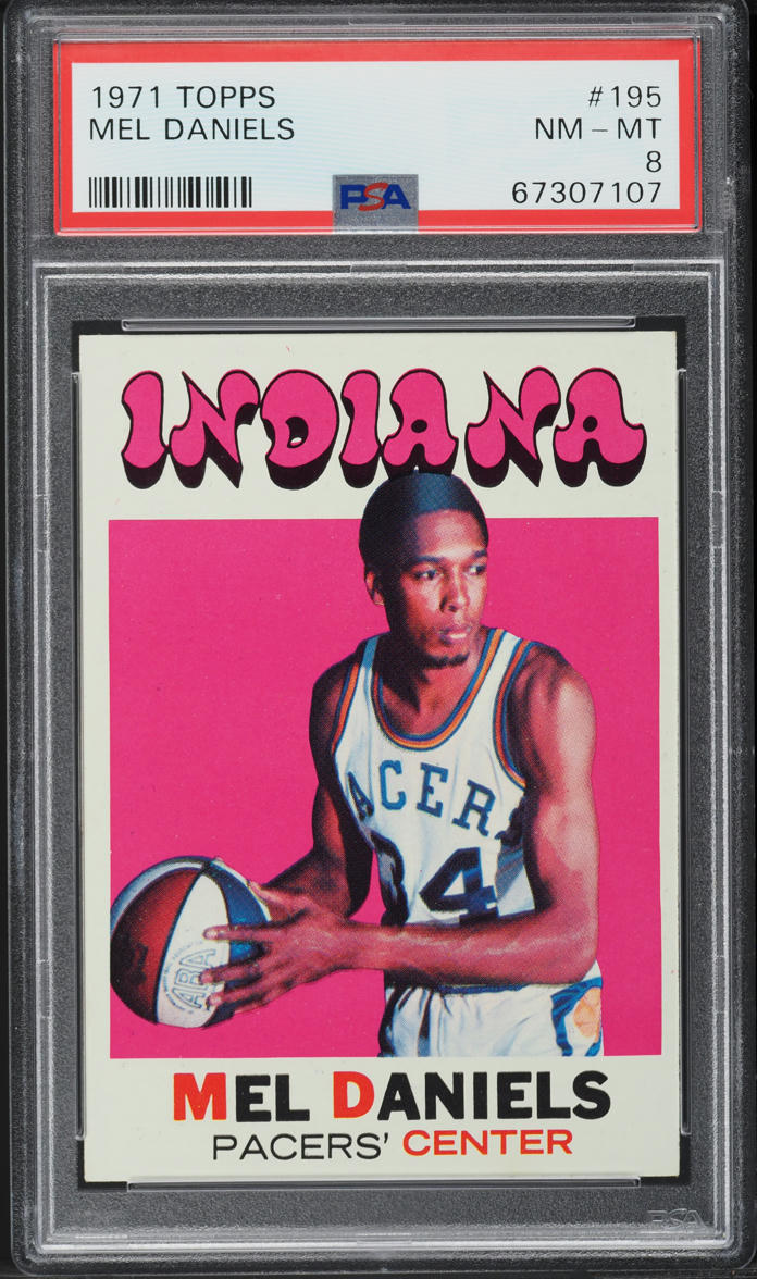 1971 Topps Basketball Mel Daniels ROOKIE #195 PSA 8 NM-MT