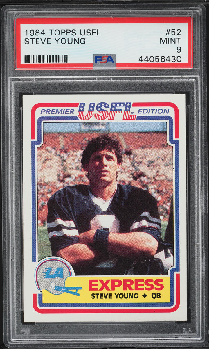 1984 Topps USFL Football Steve Young ROOKIE #52 PSA 9 MINT
