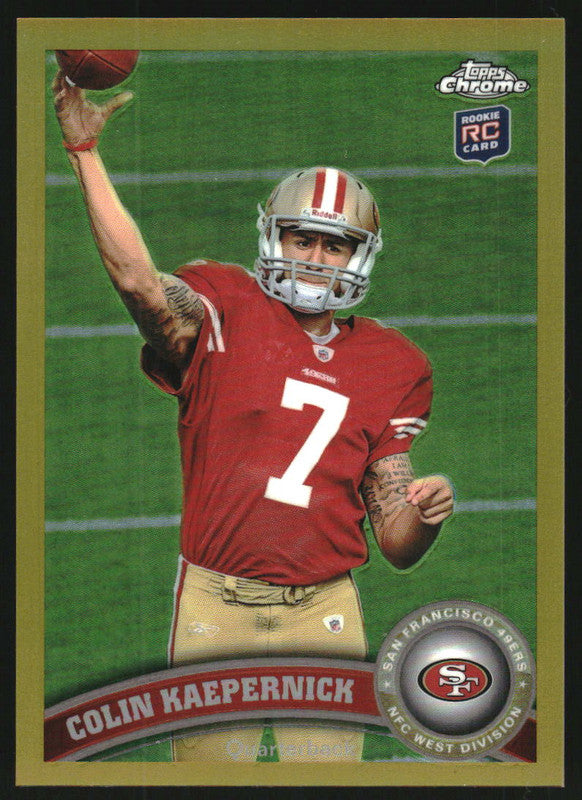 2011 Topps Chrome Gold Refractors #25 Colin Kaepernick RC /50