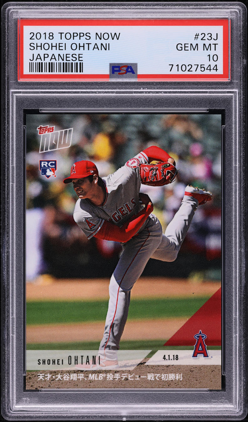2018 Topps Now Japanese Shohei Ohtani ROOKIE #23J PSA 10 GEM MINT