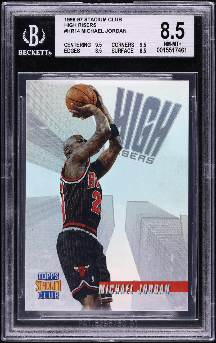 1996 Stadium Club High Risers Members Only Michael Jordan #HR14 BGS 8.5 NM-MT+