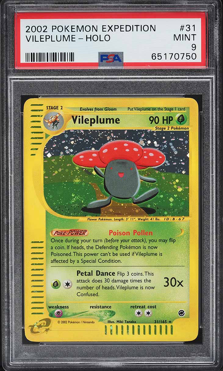 2002 Pokemon Expedition Holo Vileplume #31 PSA 9 MINT