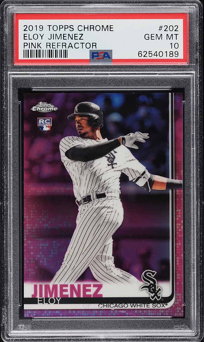 2019 Topps Chrome Pink Refractor Eloy Jimenez ROOKIE #202 PSA 10 GEM MINT