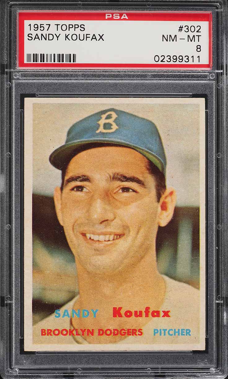 1957 Topps Sandy Koufax #302 PSA 8 NM-MT