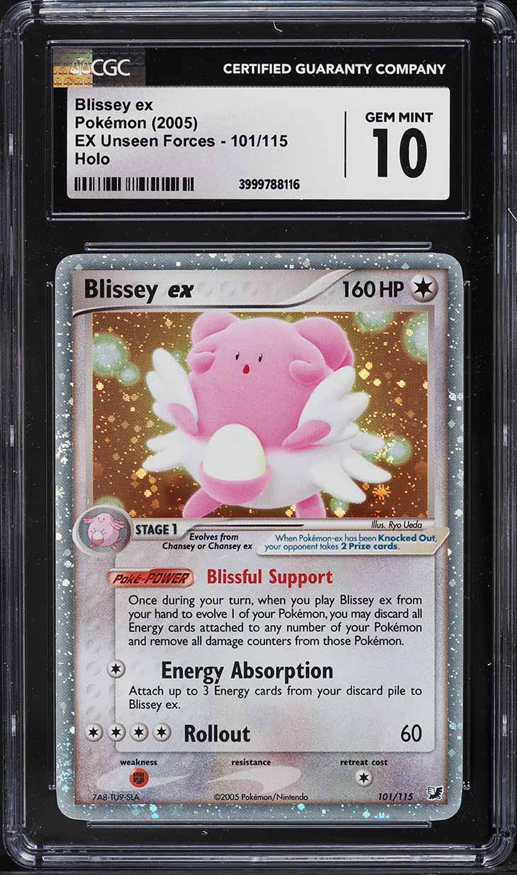 2005 Pokemon EX Unseen Forces Holo Blissey Ex #101 CGC 10 GEM MINT