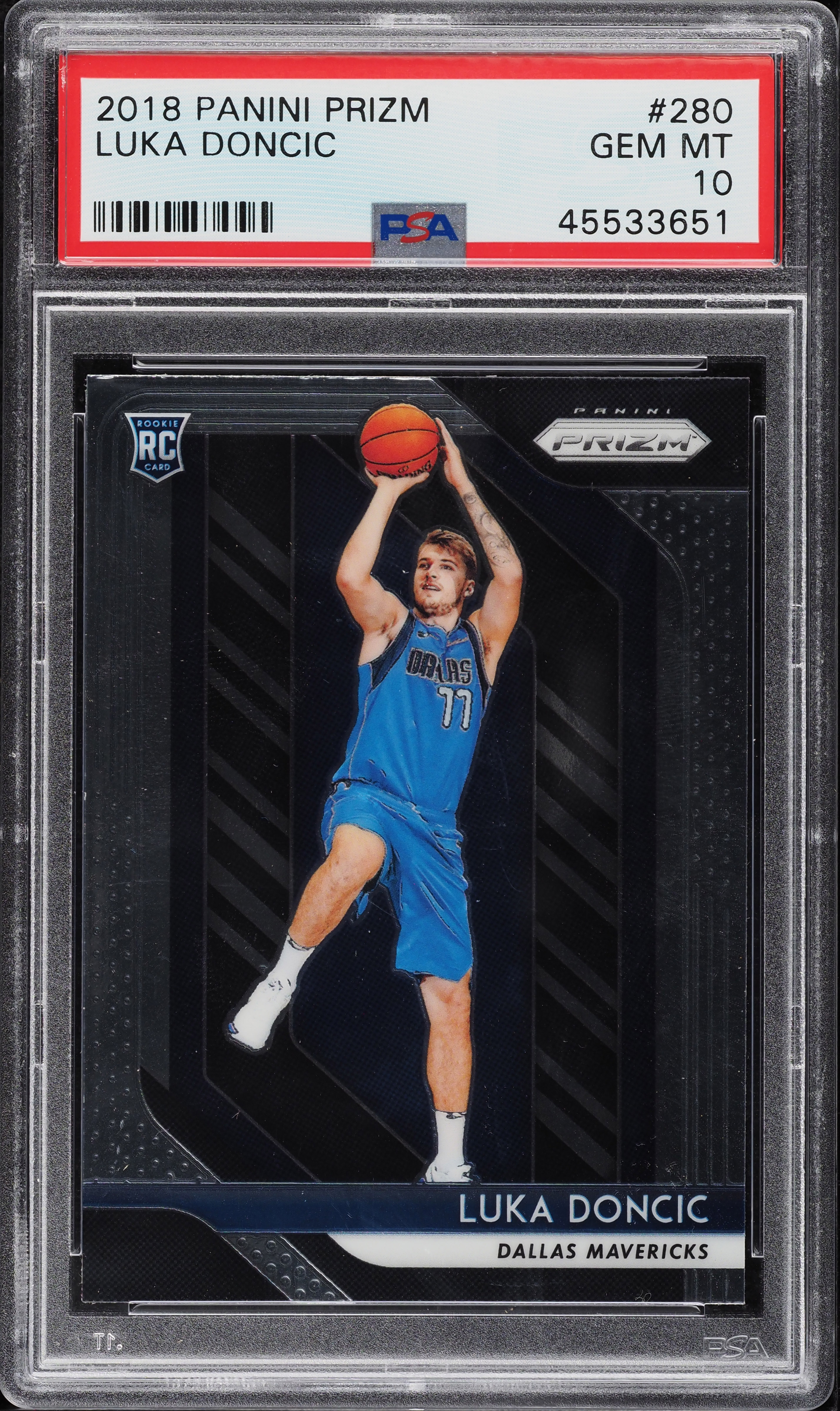 2018 Panini Prizm Luka Doncic ROOKIE #280 PSA 10 GEM MINT