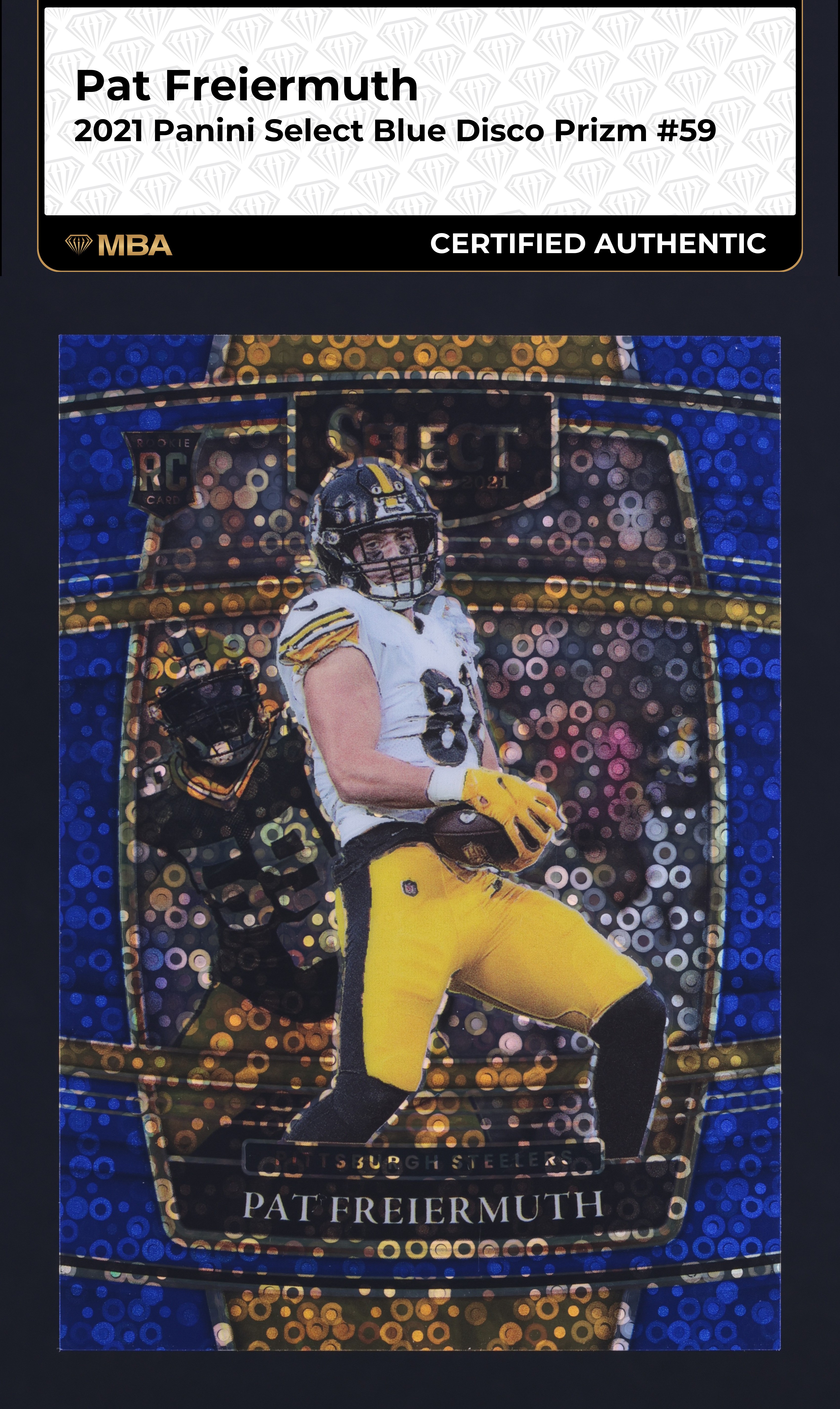 2021 Select Concourse Blue Disco Prizm Pat Freiermuth ROOKIE /25 #59 MBA AUTH