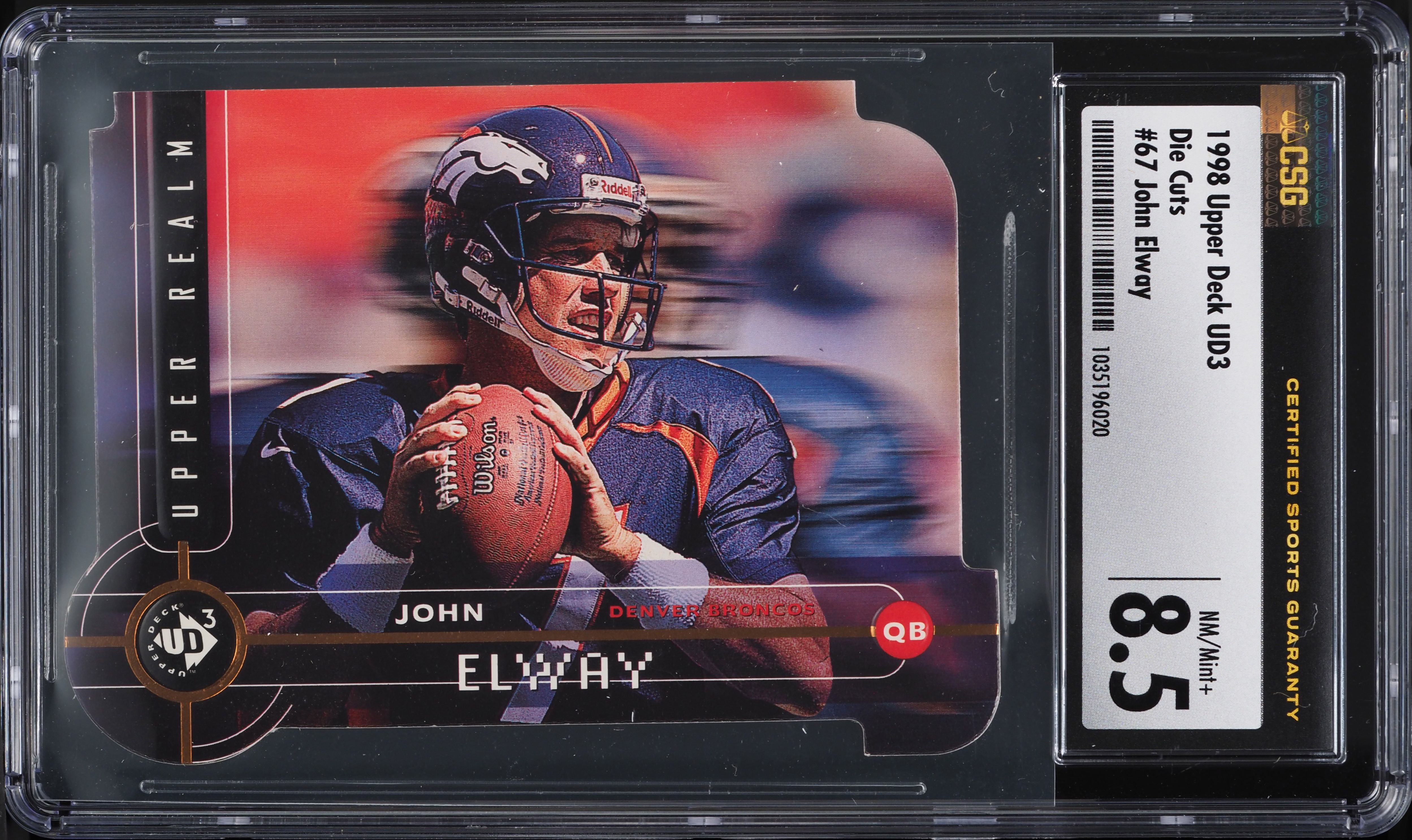 1998 UD3 Die-Cuts John Elway /2000 #67 CSG 8.5 NM-MT+