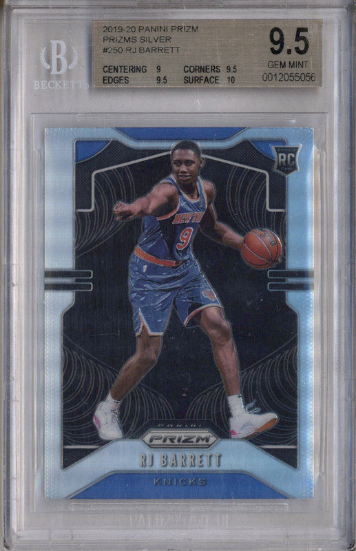 2019 Panini Prizm Silver #250 RJ Barrett RC Rookie BGS 9.5