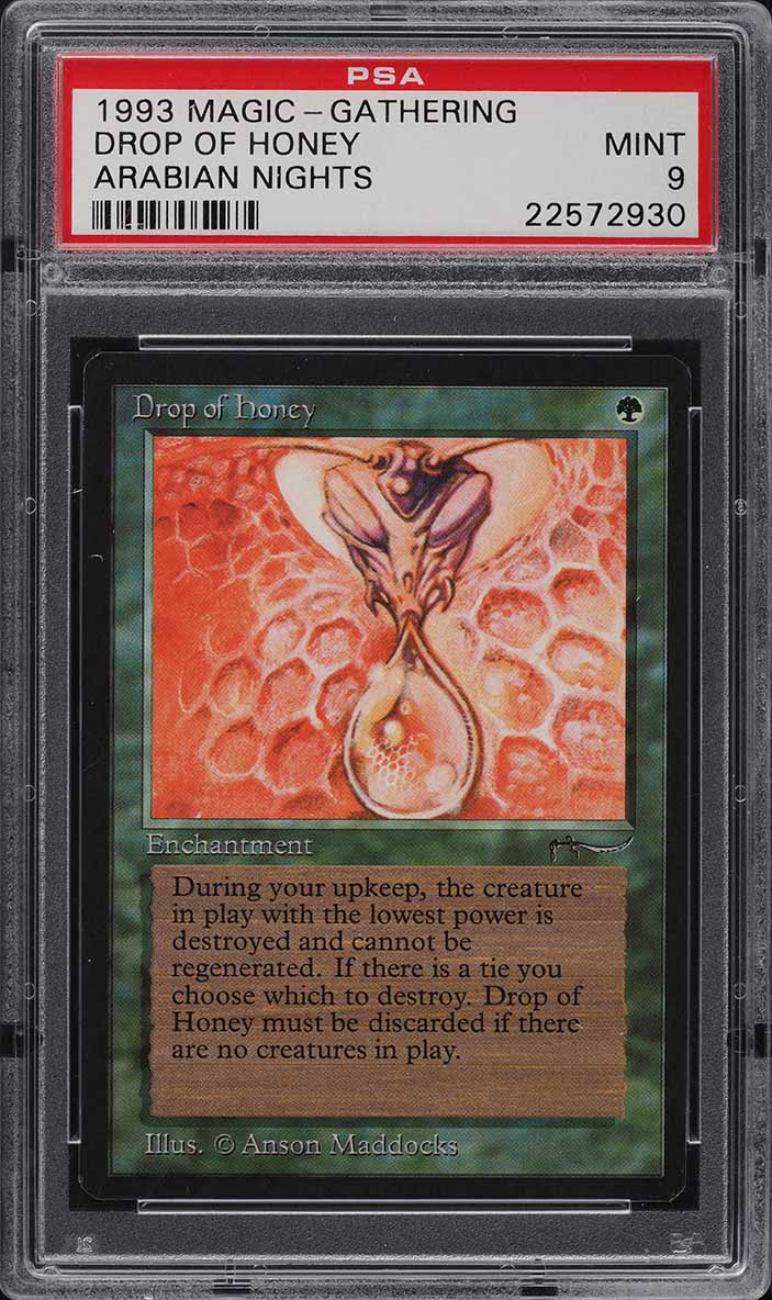 1993 Magic The Gathering MTG Arabian Nights Drop Of Honey PSA 9 MINT