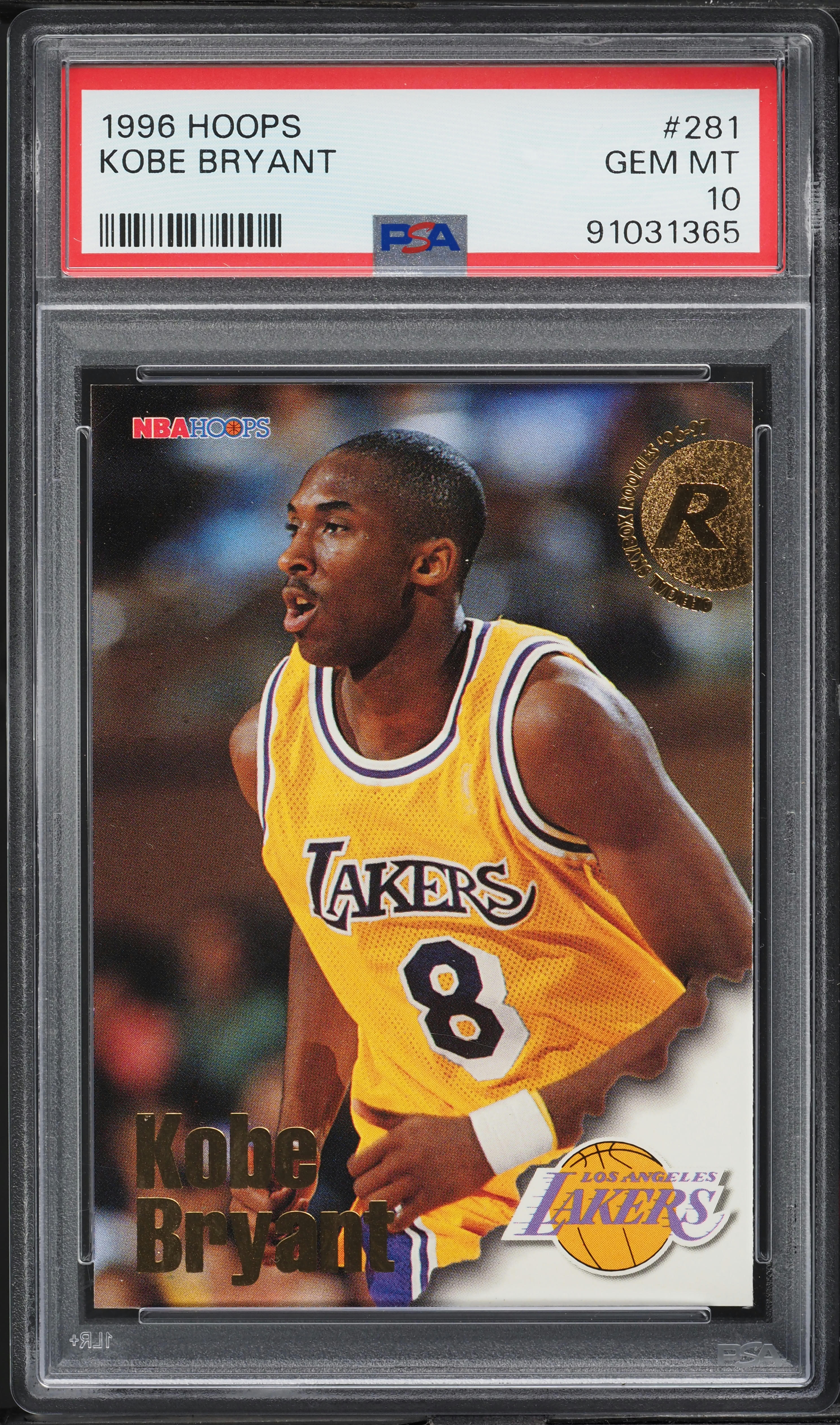 1996 Hoops Kobe Bryant ROOKIE #281 PSA 10 GEM MINT
