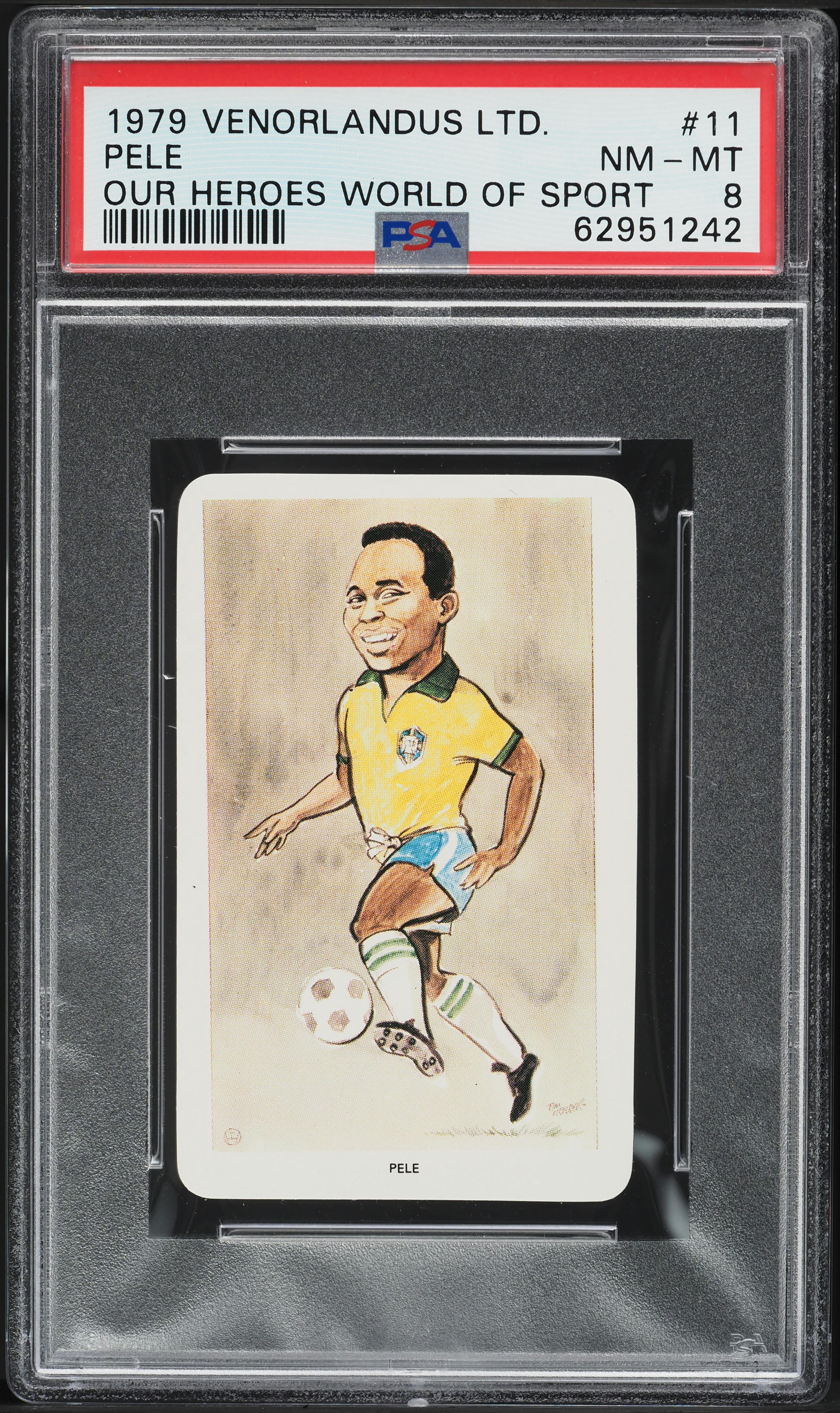 1979 Venorlandus Our Heroes World Of Sport Pele #11 PSA 8 NM-MT