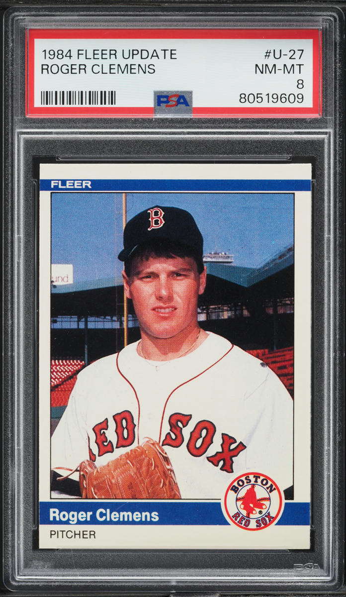 1984 Fleer Update Roger Clemens ROOKIE #27 PSA 8 NM-MT