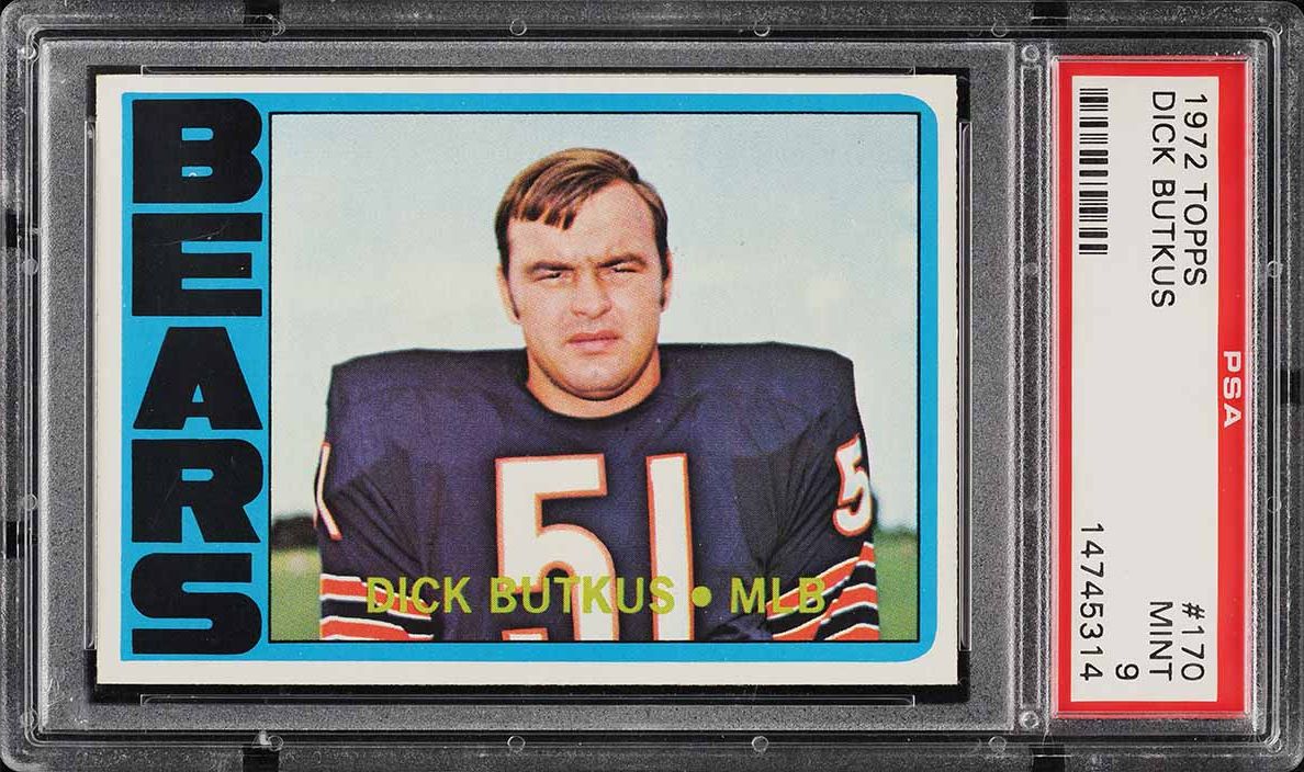 1972 Topps Football Dick Butkus #170 PSA 9 MINT