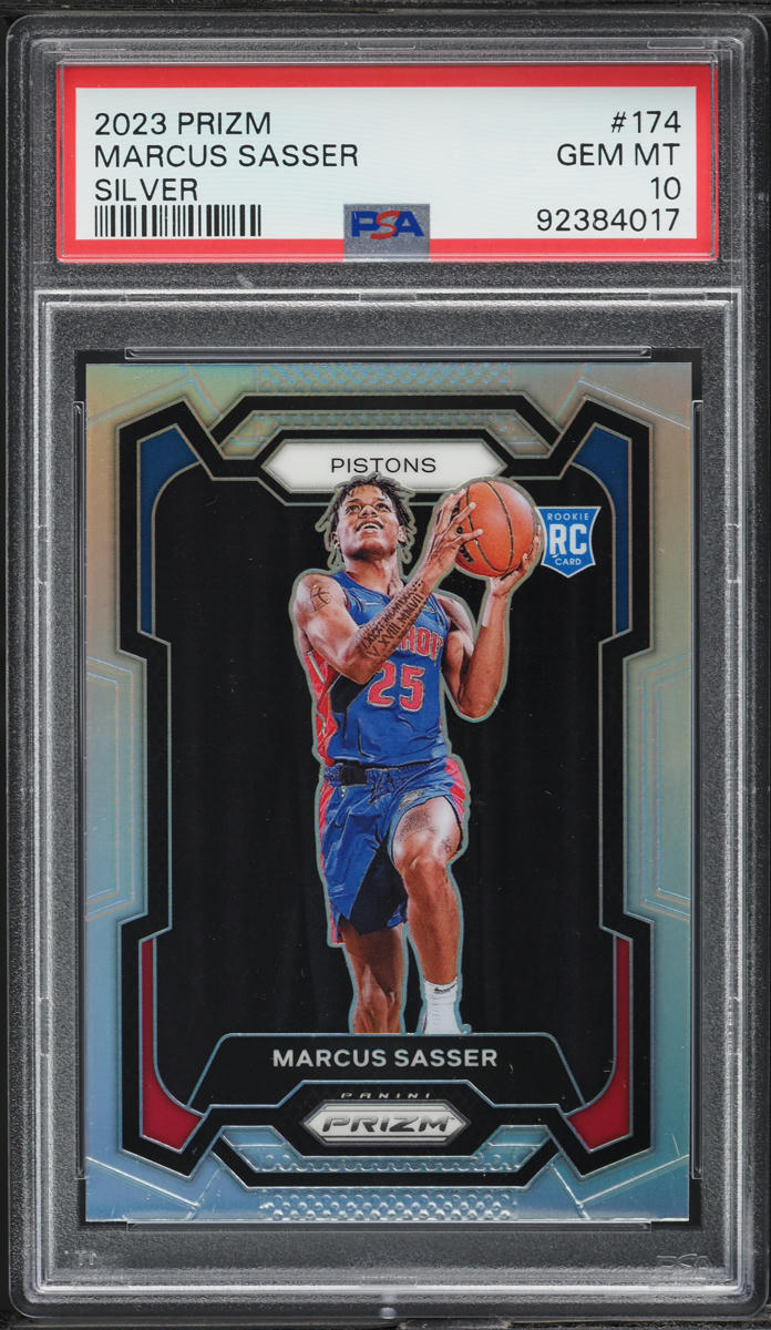 2023 Panini Prizm Silver Marcus Sasser ROOKIE #174 PSA 10 GEM MINT
