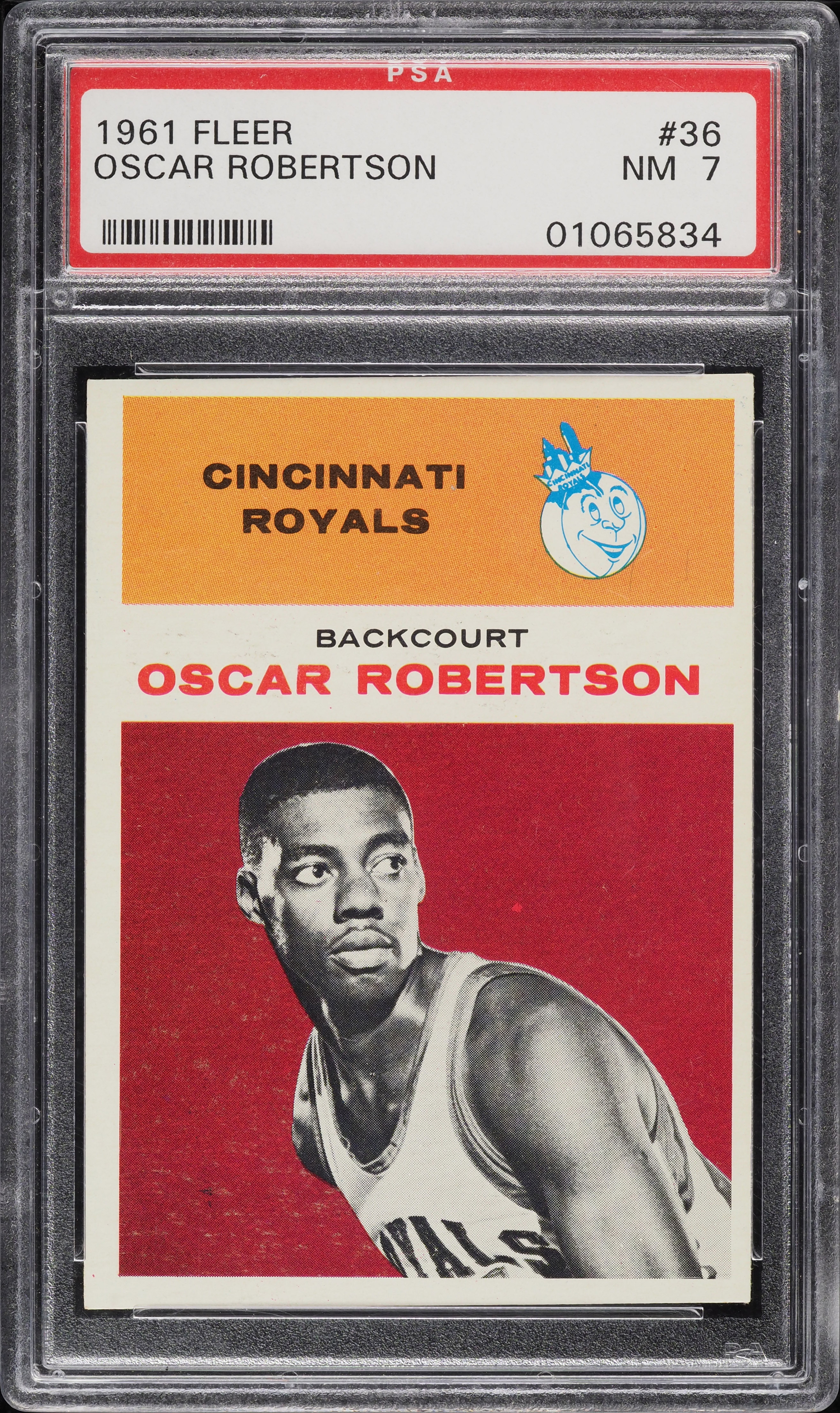 1961 Fleer Basketball Oscar Robertson ROOKIE #36 PSA 7 NRMT