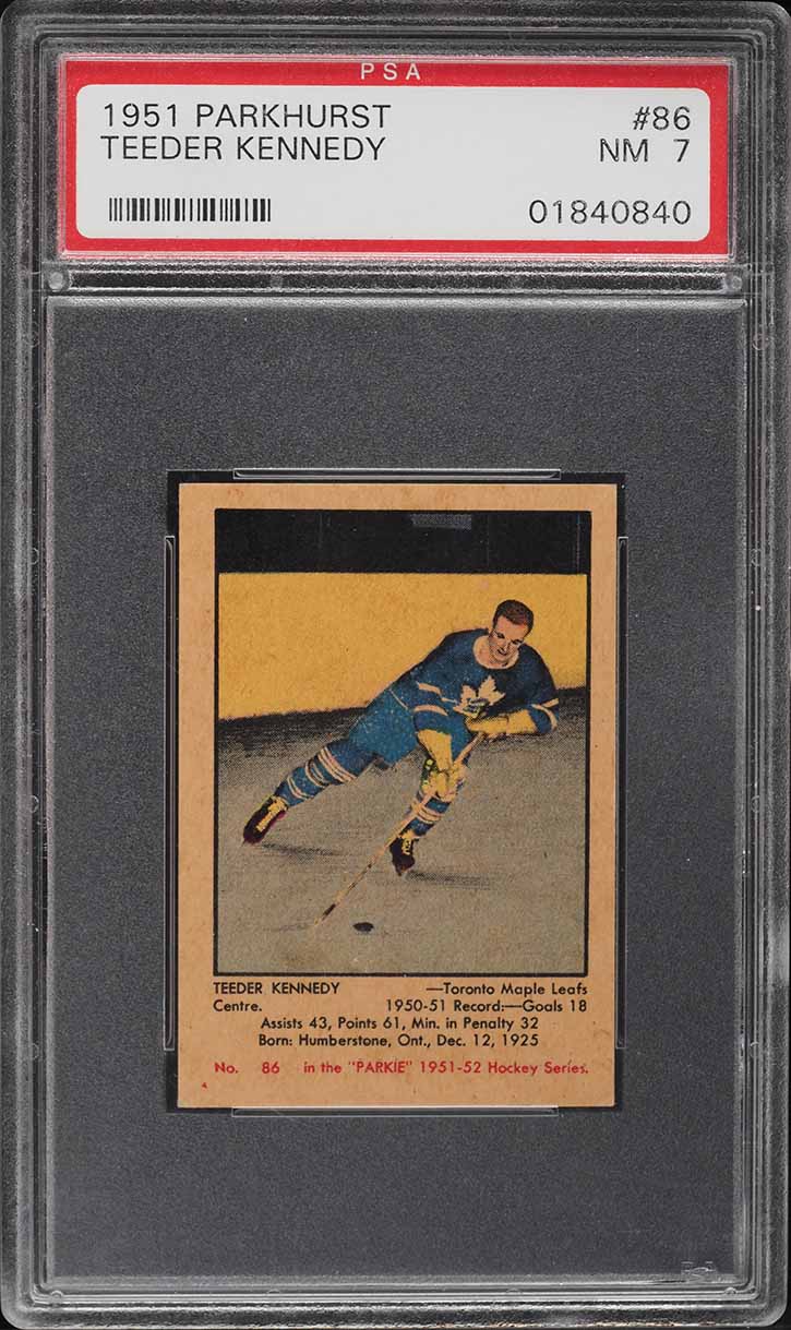 1951 Parkhurst Teeder Kennedy #86 PSA 7 NRMT