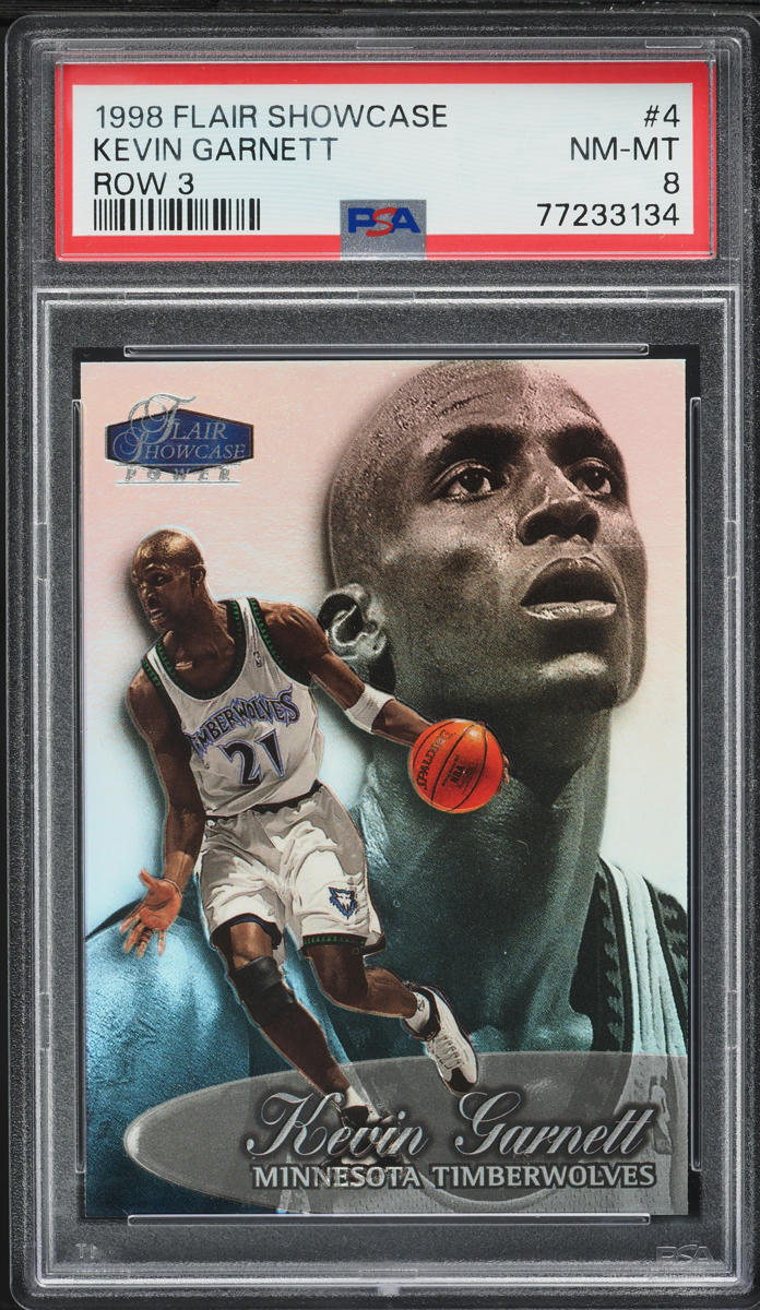 1998 Flair Showcase Row 3 Kevin Garnett #4 PSA 8 NM-MT