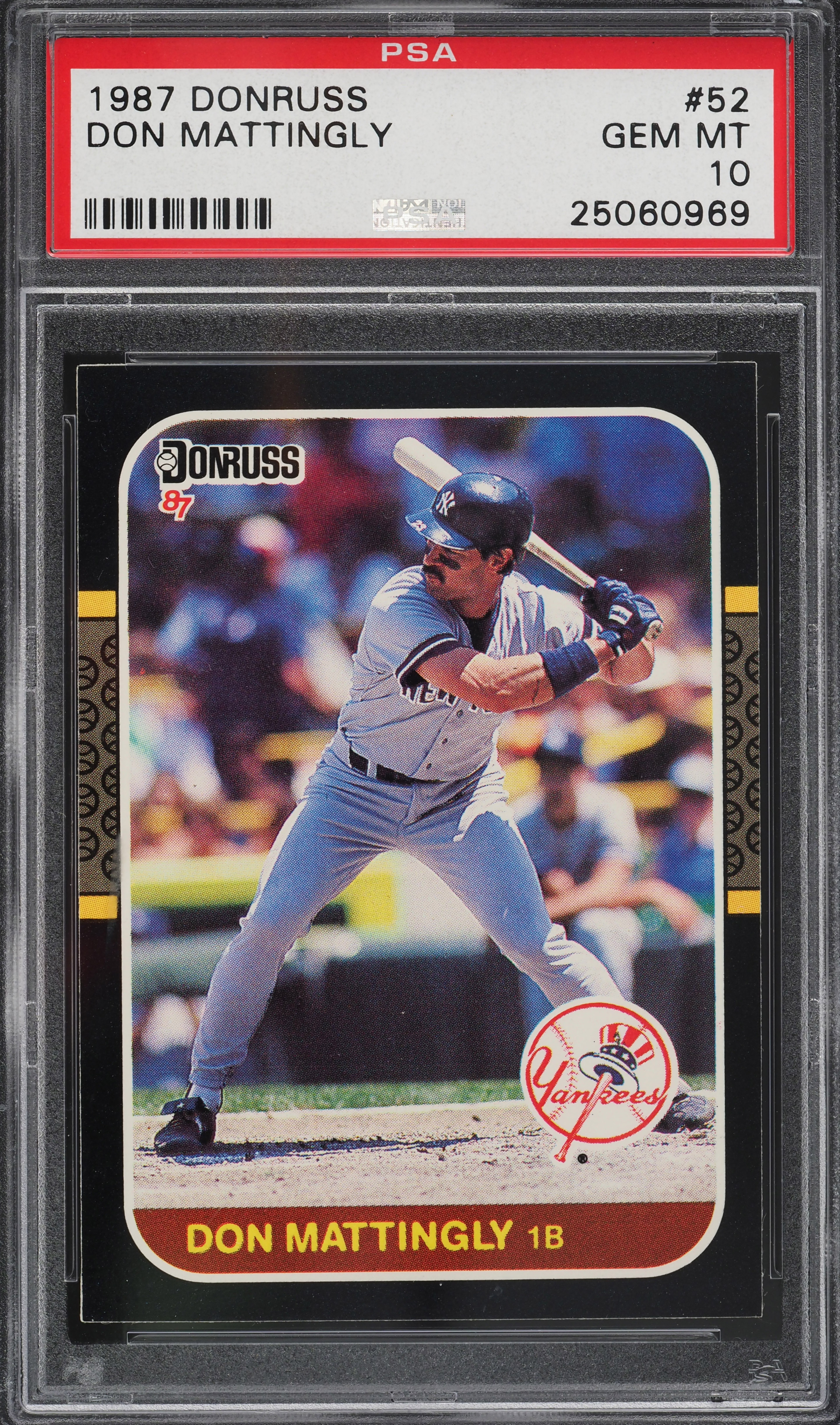1987 Donruss Don Mattingly #52 PSA 10 GEM MINT