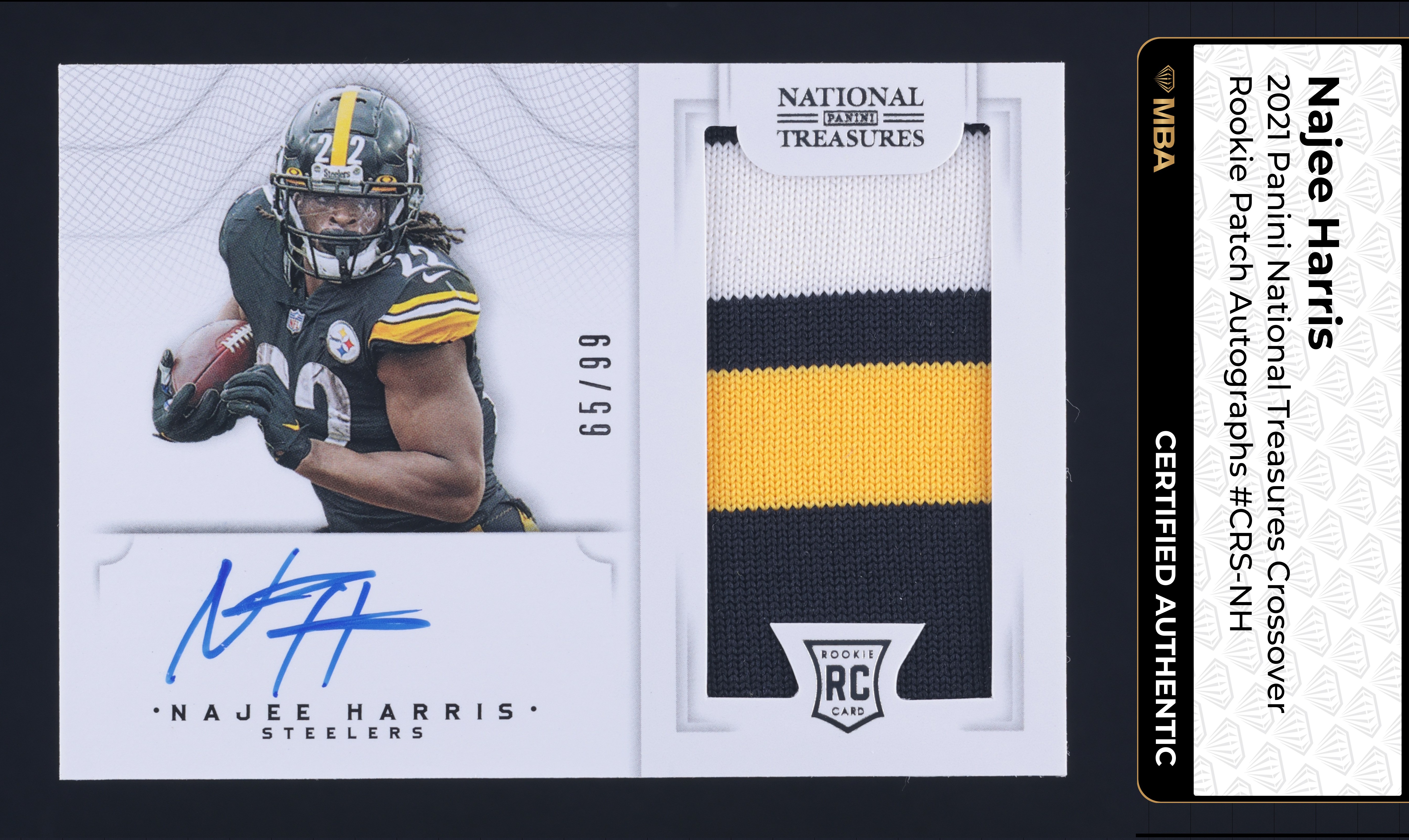 2021 National Treasures Crossover Najee Harris ROOKIE PATCH AUTO /99 MBA AUTH