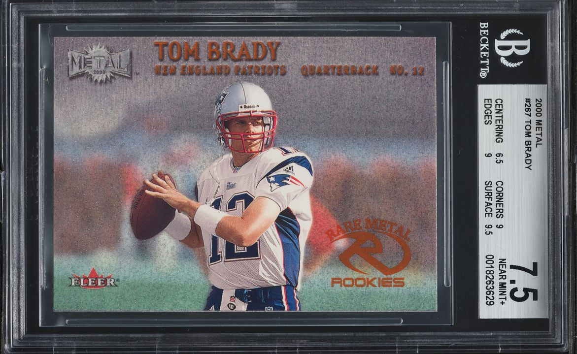 2000 Metal Football Tom Brady ROOKIE #267 BGS 7.5 NRMT+