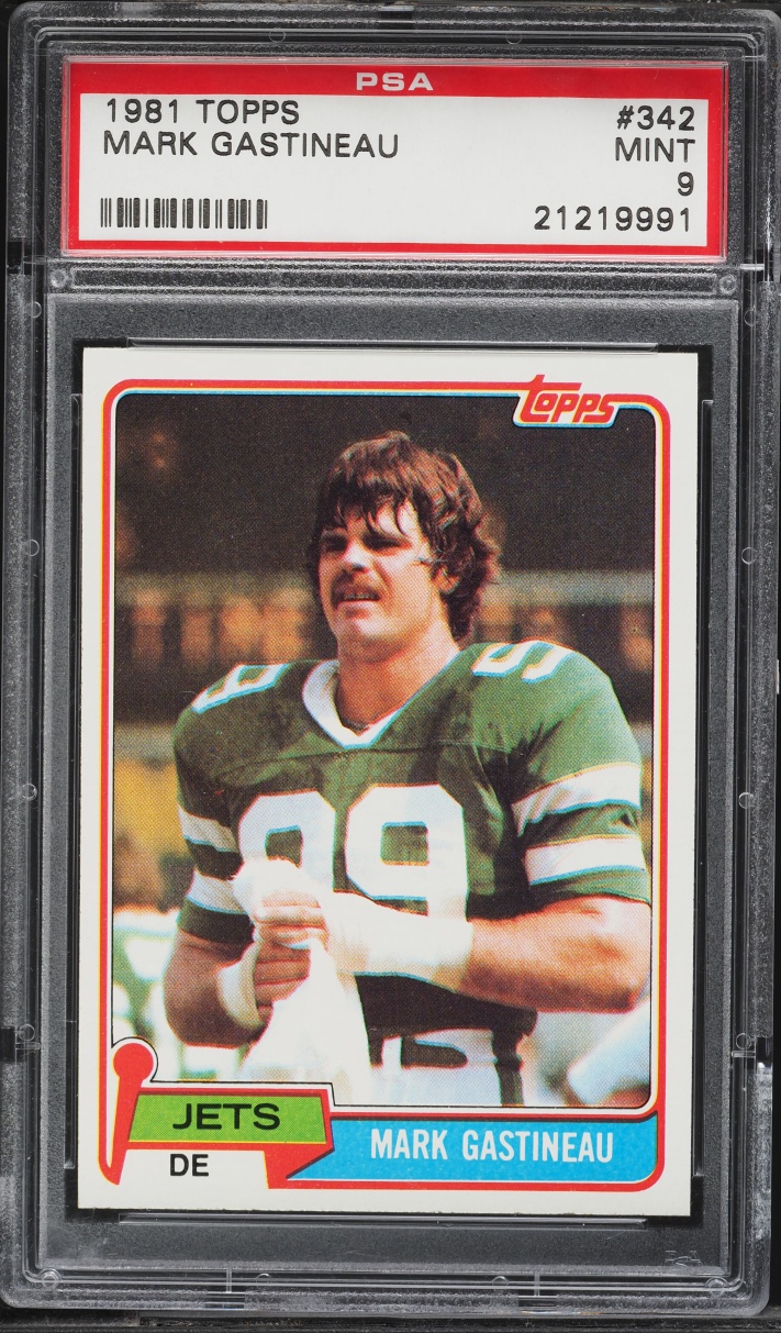 1981 Topps Football Mark Gastineau ROOKIE #342 PSA 9 MINT