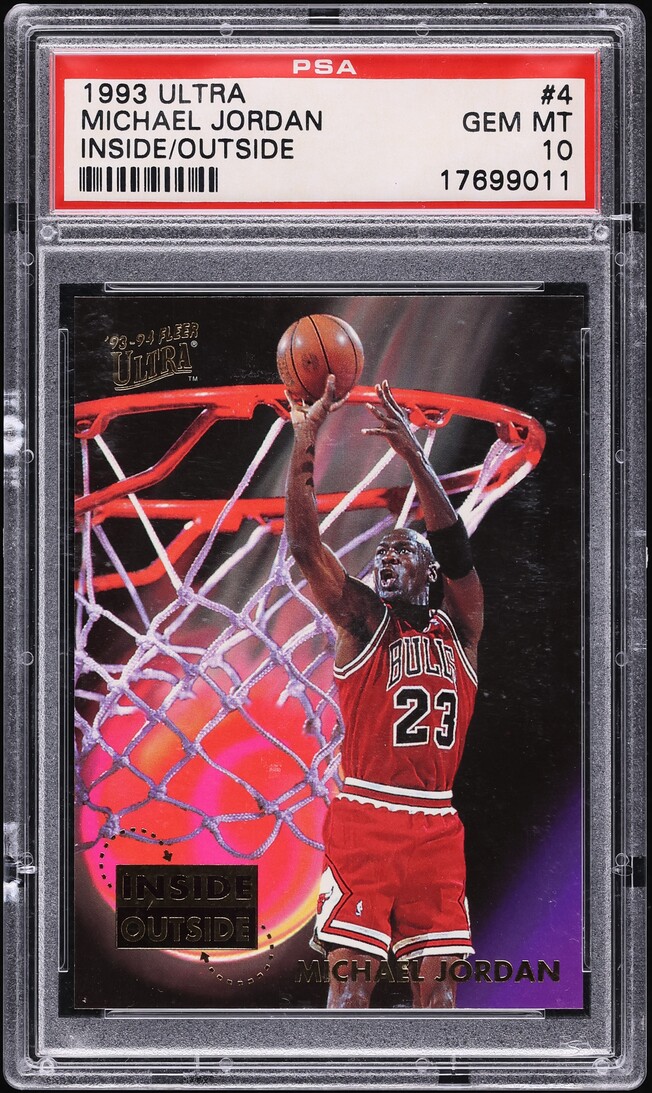 1993 Ultra Inside Outside Michael Jordan #4 PSA 10 GEM MINT