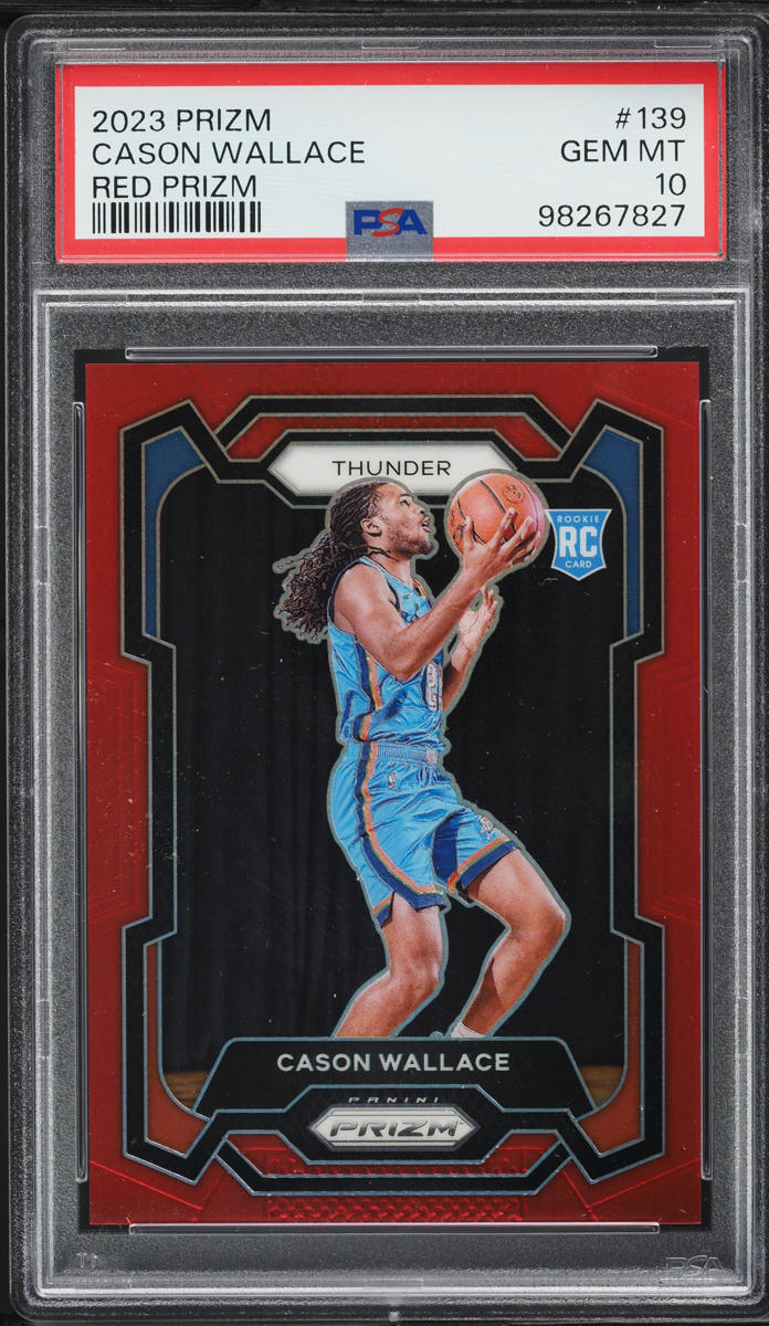 2023 Panini Prizm Red Cason Wallace ROOKIE /299 #139 PSA 10 GEM MINT
