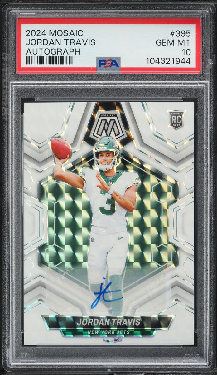 2024 Panini Mosaic Jordan Travis ROOKIE AUTO #395 PSA 10 GEM MINT