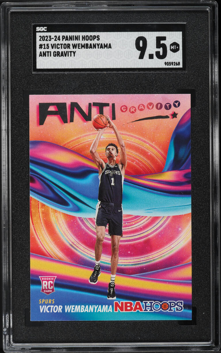2023 Hoops Anti Gravity Victor Wembanyama ROOKIE #15 SGC 9.5 MINT+
