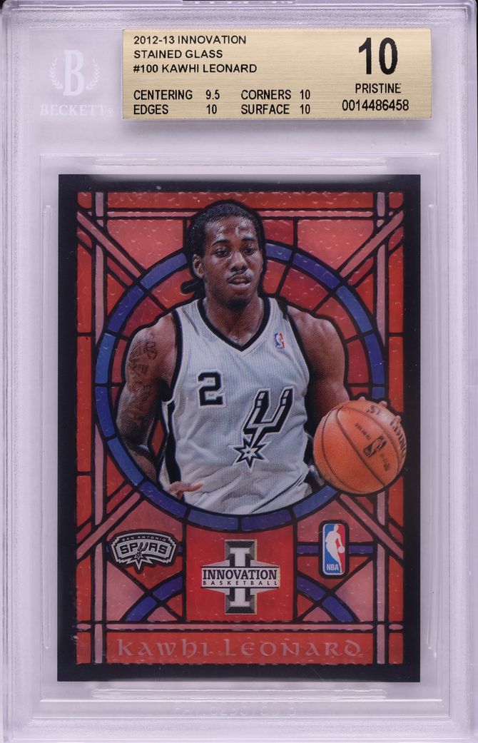 2012 Panini Innovation Stained Glass Kawhi Leonard ROOKIE #100 BGS 10 PRISTINE
