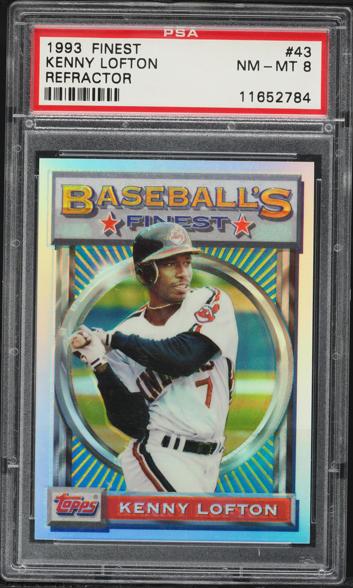 1993 Finest Refractor Kenny Lofton #43 PSA 8 NM-MT