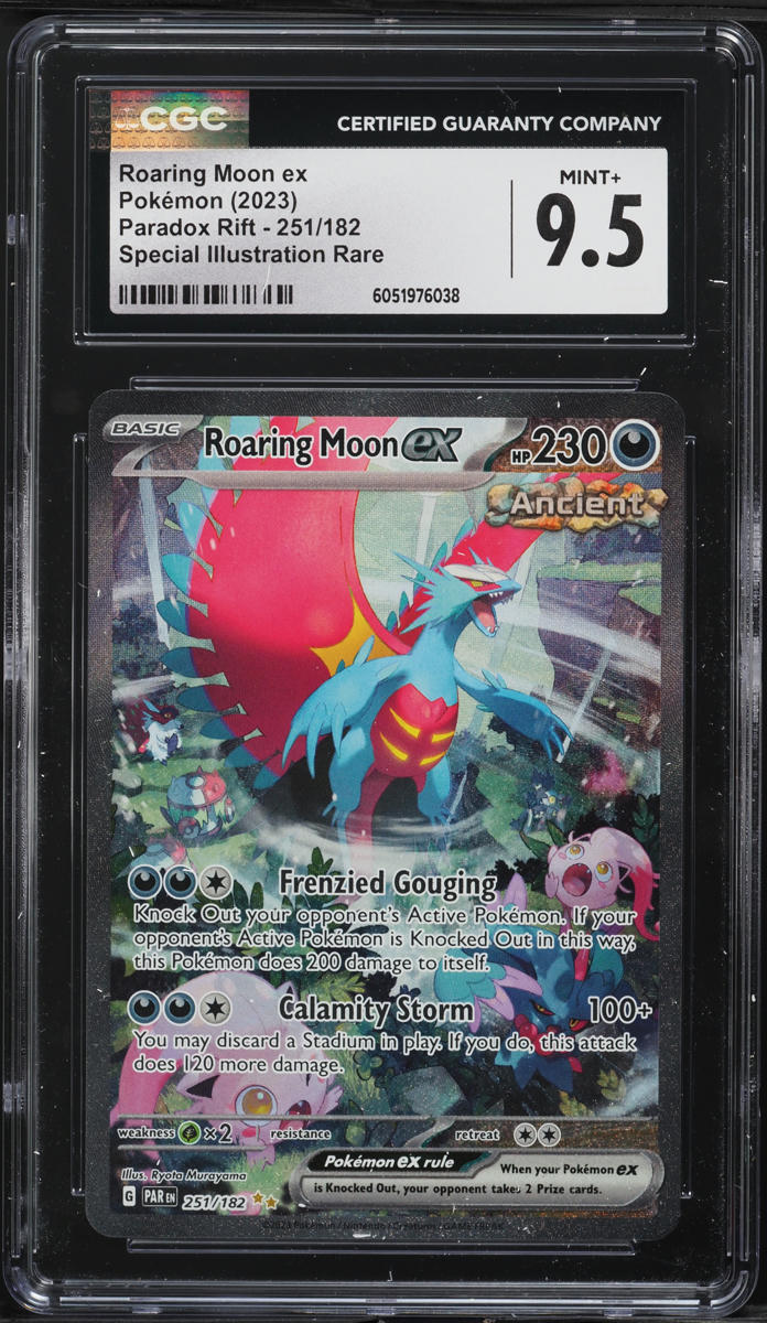 2023 Pokemon SV Paradox Rift SIR Roaring Moon ex #251 CGC 9.5 MINT+