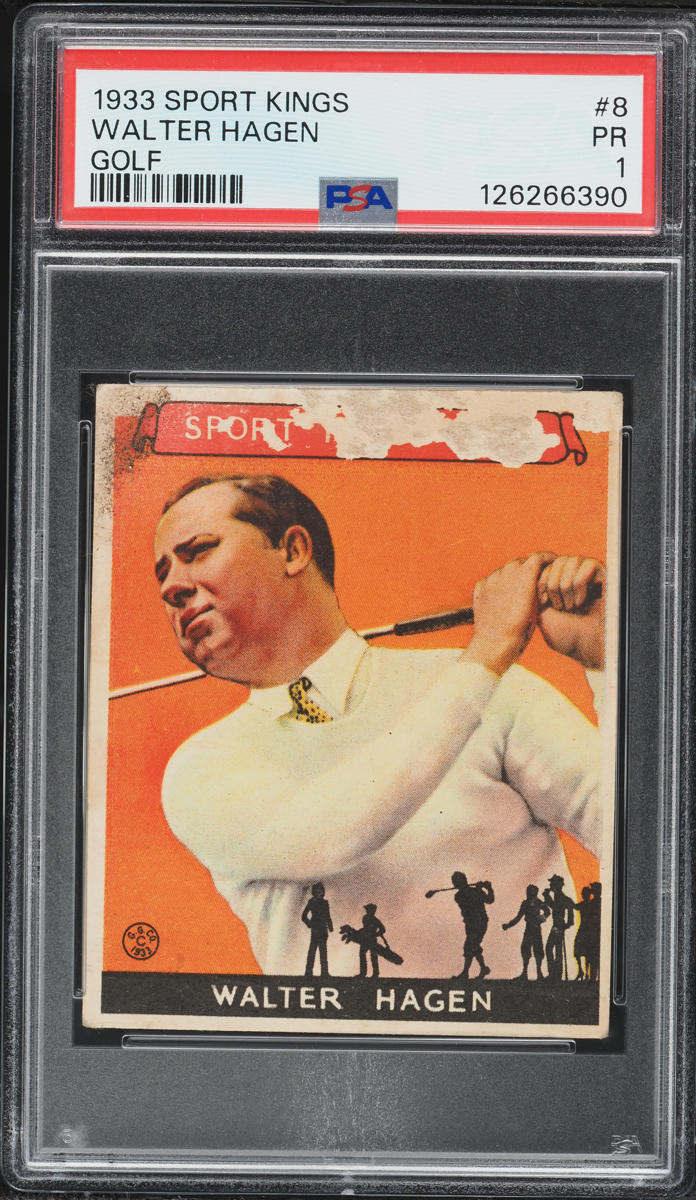 1933 Goudey Sport Kings Golf Walter Hagen #8 PSA 1 PR