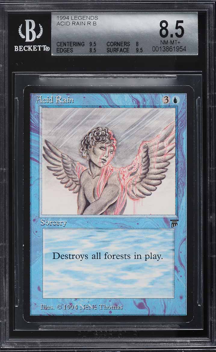 1994 Magic The Gathering MTG Legends Acid Rain R B BGS 8.5 NM-MT+