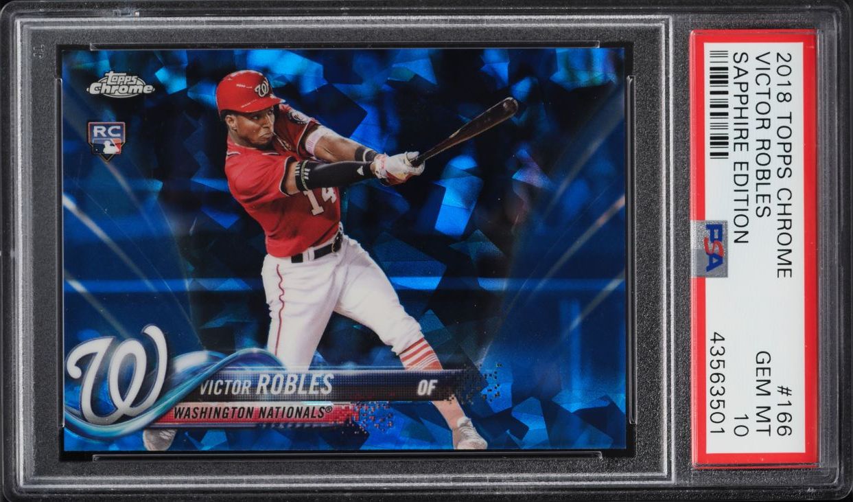 2018 Topps Chrome Sapphire Edition Victor Robles ROOKIE #166 PSA 10 GEM MINT