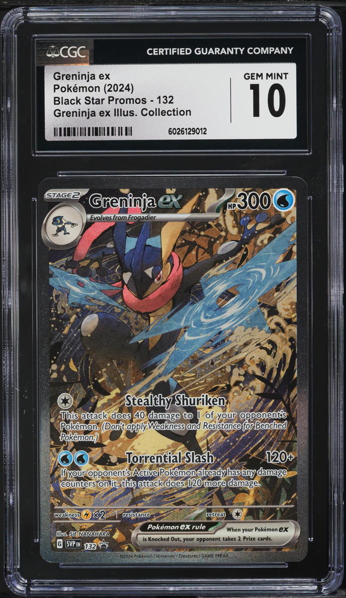 2024 Pokemon Scarlet & Violet Black Star Promo Greninja ex #132 CGC 10 GEM MINT