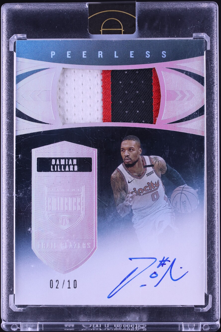 2019 Panini Eminence Peerless Damian Lillard PATCH AUTO /10 #PP-DLL