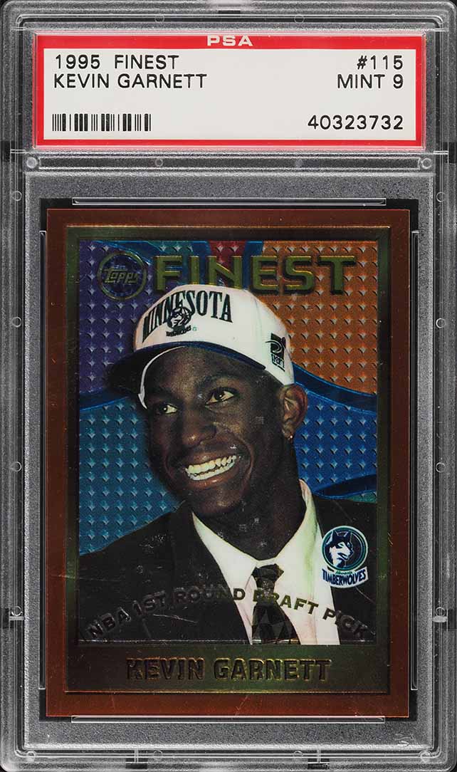 1995 Finest Basketball Kevin Garnett ROOKIE #115 PSA 9 MINT