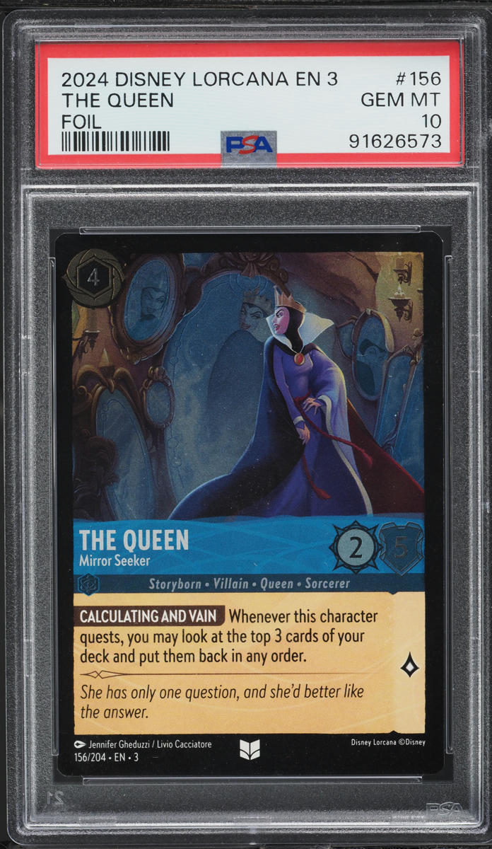 2024 Disney Lorcana Into The Inklands Foil The Queen #156 PSA 10 GEM MINT