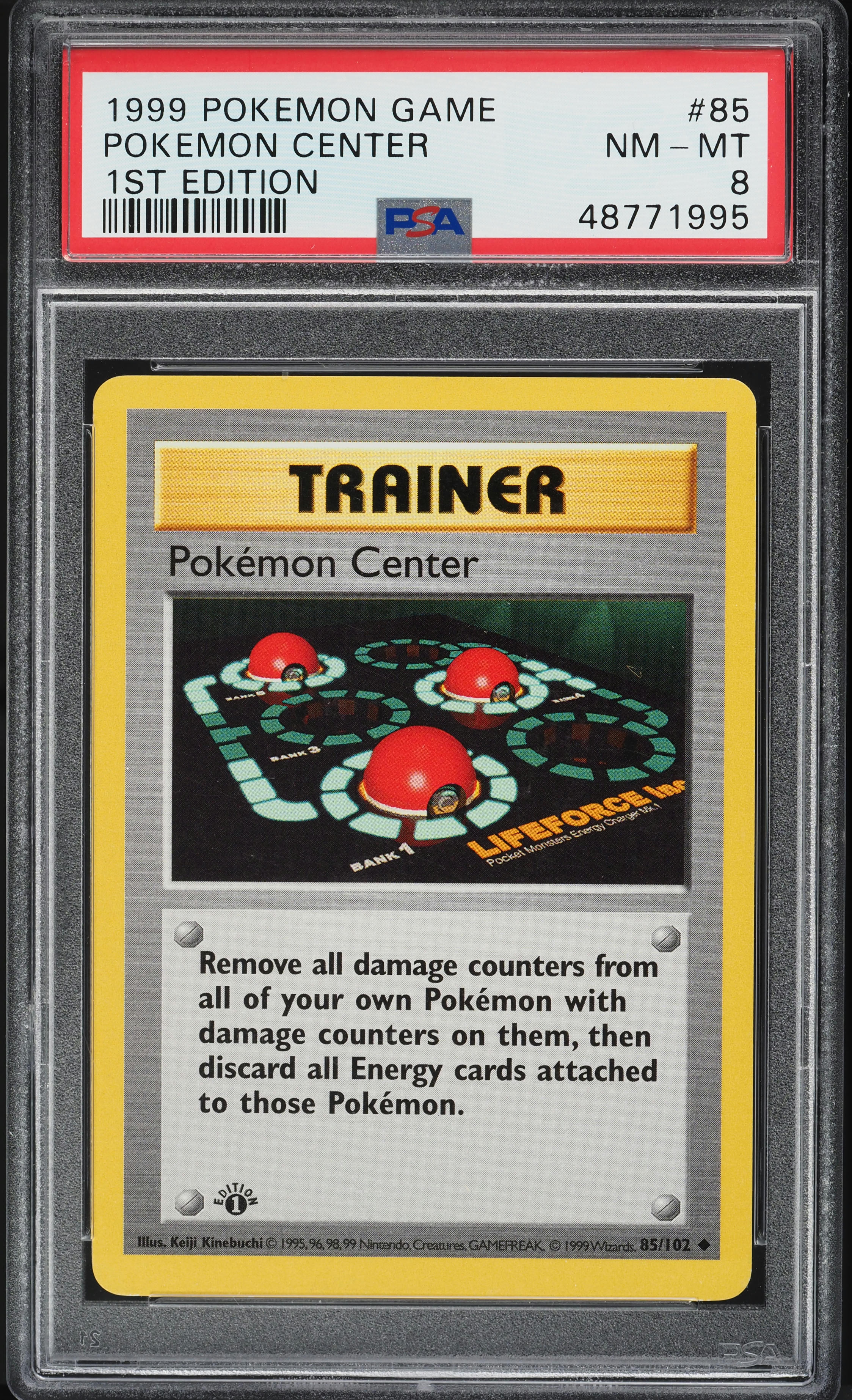 1999 Pokemon Base Set 1st Edition Pokemon Center #85 PSA 8 NM-MT